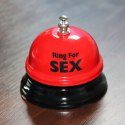 Zabawny prezent na walentynki, super gadzet biurkowy czerwono-czarny dzwonek na sex (enRing for sex) śmieszne prezenty dla par.