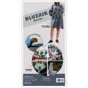Bluzair Kocobluza kolor ciemno szary, oversize, 4w1 jako : komfortowa bluza, ciepły koc, miękki szlafrok i wygodna poduszka.
