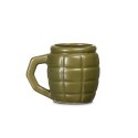 Mini kubek z uchem, Grenade Shot Kieliszek-Granat (pojemność 60 ml), idealny prezent dla niego na dzień urodzenia, ceramiczny.