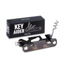 Key Aider, Organizer do kluczy, brelok, etui na klucze, z funkcjami otwieracz do butelek oraz korkociąg do wina.