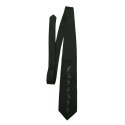 Elegancki czarny krawat z instrukcją, zabawne napisy, pomysł na prezent dla niego, ciekawe gadzety