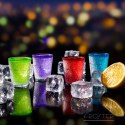 Nietopniejące kolorowe kieliszki lodowe, zestaw 4szt kieliszek chłodzący idealny prezent na każdą imprezę, parapetówka, urodziny