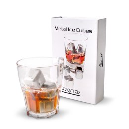 Metalowe Kostki do Drinków, "Metal Ice Cubes" sztuczna sześciokątna kostka lodu wielokrotnego użytku.