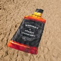 Ręcznik PLAŻOWY, kąpielowy, na plażę lub basen, wzór "Butelka Whiskey"
